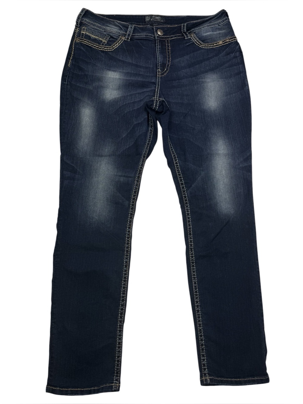 Silver Suki Skinny Jeans 18/33 Dark Wash Denim